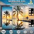 Miniatyrbillede 1 af 5: 2-Pack SAMSUNG A51 Skærmbeskyttelse & 2-Pack linsebeskyttelse - Hærdet Glas 9H - Super kvalitet 3D