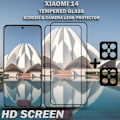 Miniatyrbillede 2 af 5: 2-Pack XIAOMI 14 Skærmbeskyttelse & 2-Pack linsebeskyttelse - Hærdet Glas 9H - Super kvalitet 3D