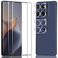Miniatyrbild 1 av 7: 2-Pack Motorola Edge 60 Fusion Skärmskydd & 2-Pack linsskydd - Härdat Glas 9H - Super kvalitet 3D