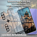 Miniatyrbillede 4 af 5: 2-Pack SAMSUNG A35 Skærmbeskyttelse & 2-Pack linsebeskyttelse - Hærdet Glas 9H - Super kvalitet 3D