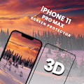 Miniatyrbillede 2 af 4: 1-Pack IPHONE 11 PRO MAX / XS MAX Skærmbeskyttelse - Hærdet Glas 9H - Super kvalitet 3D Svart