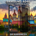 Miniatyrbild 3 av 6: 2-Pack Privacy Skärmskydd For Samsung A04E - Härdat Glas 9H - Super Kvalitet 3D