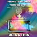 Miniatyrbillede 5 af 5: 1-Pack IPHONE 14 PRO MAX Skærmbeskyttelse & 1-Pack linsebeskyttelse - Hærdet Glas 9H - Super kvalitet 3D
