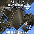 Miniatyrbild 2 av 5: 1-Pack Samsung S21 Plus Skärmskydd & 1-Pack linsskydd - Härdat Glas 9H - Super kvalitet 3D