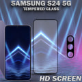 Miniatyrbild 2 av 5: 1-Pack SAMSUNG S24 5G Skärmskydd & 1-Pack linsskydd - Härdat Glas 9H - Super kvalitet 3D