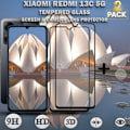 Miniatyrbild 1 av 5: 2-Pack XIAOMI REDMI 13C 5G Skärmskydd & 1-Pack linsskydd - Härdat Glas 9H - Super kvalitet 3D