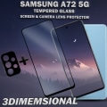 Miniatyrbillede 4 af 5: 1-Pack SAMSUNG A72 Skærmbeskyttelse & 1-Pack linsebeskyttelse - Hærdet Glas 9H - Super kvalitet 3D