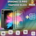 Pikkukuva 1 / 5: 2-Pack IPHONE 13 PRO Näytönsuoja & 1-Pack linssinsuoja - Karkaistu Lasi 9H - Super laatu 3D