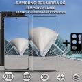 Miniatyrbillede 1 af 5: 1-Pack SAMSUNG S21 ULTRA Skærmbeskyttelse & 1-Pack linsebeskyttelse - Hærdet Glas 9H - Super kvalitet 3D