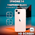 Miniatyrbild 3 av 5: 2-Pack Iphone 14 Linsskydd - 9H Härdat Glas- Super 3D Linsskydd