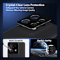 Miniatyrbillede 7 af 7: 1-Pack Motorola Edge 50 Pro Skærmbeskyttelse & 1-Pack linsebeskyttelse - Hærdet Glas 9H - Super kvalitet 3D