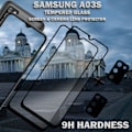 Miniatyrbillede 4 af 5: 2-Pack SAMSUNG A03S Skærmbeskyttelse & 2-Pack linsebeskyttelse - Hærdet Glas 9H - Super kvalitet 3D