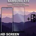 Miniatyrbild 2 av 5: Samsung A72 & 1-Pack linsskydd - Härdat Glas 9H - Super kvalitet 3D