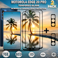 Miniatyrbillede 1 af 5: 2-Pack MOTOROLA EDGE 20 PRO Skærmbeskyttelse & 2-Pack linsebeskyttelse - Hærdet Glas 9H - Super kvalitet 3D