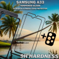 Miniatyrbild 2 av 5: 2-Pack Samsung A33 Skärmskydd & 1-Pack linsskydd - Härdat Glas 9H - Super kvalitet 3D