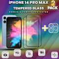 Miniatyrbild 1 av 5: 2-Pack iPhone 14 Pro Max- skärmskydd & linsskydd- härdat glas 9H