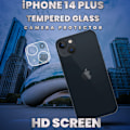 Miniatyrbild 2 av 5: iPhone 14 Plus Linsskydd - 9H Härdat Glas- Super 3D Linsskydd