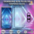 Miniatyrbillede 1 af 5: 2-Pack SAMSUNG S24 PLUS Skærmbeskyttelse & 1-Pack linsebeskyttelse - Hærdet Glas 9H - Super kvalitet 3D
