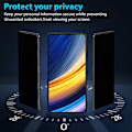 Miniatyrbillede 2 af 7: 2-Pack Xiaomi Poco X3 Privacy Skærmbeskyttelse - Hærdet Glas 9H - Super kvalitet 3D