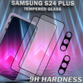 Miniatyrbild 3 av 5: 2-Pack SAMSUNG S24 PLUS Skärmskydd & 2-Pack linsskydd - Härdat Glas 9H - Super kvalitet 3D