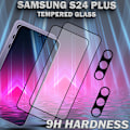 Pikkukuva 3 / 5: 2-Pack SAMSUNG S24 PLUS Näytönsuoja & 2-Pack linssinsuoja - Karkaistu Lasi 9H - Super laatu 3D