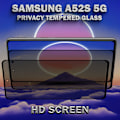 Miniatyrbild 5 av 6: 2-Pack Privacy Skärmskydd For Samsung A52S (5G) - Härdat Glas 9H - Super Kvalitet 3D