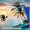 Miniatyrbild 2 av 5: 2-Pack Samsung A21s Skärmskydd & 1-Pack linsskydd - Härdat Glas 9H - Super kvalitet 3D