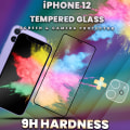 Miniatyrbillede 2 af 5: 1-Pack IPHONE 12 Skærmbeskyttelse & 1-Pack linsebeskyttelse - Hærdet Glas 9H - Super kvalitet 3D