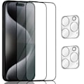Miniatyrbillede 1 af 7: 2-Pack Iphone 15 Pro Max Skærmbeskyttelse & 2-Pack linsebeskyttelse - Hærdet Glas 9H - Super kvalitet 3D