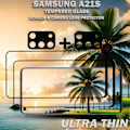 Pikkukuva 5 / 5: 2-Pack SAMSUNG A21S Näytönsuoja & 2-Pack linssinsuoja - Karkaistu Lasi 9H - Super laatu 3D