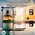 Miniatyrbillede 1 af 5: 2-Pack XIAOMI REDMI 10 Skærmbeskyttelse & 2-Pack linsebeskyttelse - Hærdet Glas 9H - Super kvalitet 3D