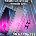 Miniatyrbillede 3 af 5: 2-Pack SAMSUNG S24 PLUS Skærmbeskyttelse & 1-Pack linsebeskyttelse - Hærdet Glas 9H - Super kvalitet 3D