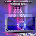 Miniatyrbillede 5 af 5: 1-Pack SAMSUNG S24 PLUS Skærmbeskyttelse & 1-Pack linsebeskyttelse - Hærdet Glas 9H - Super kvalitet 3D