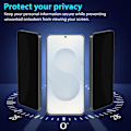 Miniatyrbild 2 av 7: 1-Pack Samsung S25 Plus Privacy Skärmskydd & 1-Pack linsskydd - Härdat Glas 9H - Super kvalitet 3D