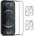 2-Pack Iphone 12 Pro Max Skärmskydd & 2-Pack linsskydd - Härdat Glas 9H - Super kvalitet 3D