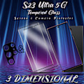 Miniatyrbillede 3 af 4: 2-Pack SAMSUNG S23 ULTRA Skærmbeskyttelse & 1-Pack linsebeskyttelse - Hærdet Glas 9H - Super kvalitet 3D