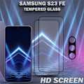Pikkukuva 2 / 5: 2-Pack SAMSUNG S23 FE Näytönsuoja & 1-Pack linssinsuoja - Karkaistu Lasi 9H - Super laatu 3D
