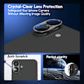 Miniatyrbillede 7 af 7: 2-Pack IPHONE 16 PLUS Skærmbeskyttelse & 2-Pack linsebeskyttelse - Hærdet Glas 9H - Super kvalitet 3D