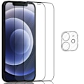 Miniatyrbillede 1 af 7: 2-Pack Iphone 12 Skærmbeskyttelse & 1-Pack linsebeskyttelse - Hærdet Glas 9H - Super kvalitet 3D