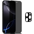Miniatyrbillede 1 af 7: 1-Pack Iphone 16 Pro Privacy Skærmbeskyttelse & 1-Pack linsebeskyttelse - Hærdet Glas 9H - Super kvalitet 3D