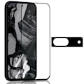 Miniatyrbillede 1 af 7: 1-Pack GOOGLE PIXEL 8A Skærmbeskyttelse & 1-Pack linsebeskyttelse - Hærdet Glas 9H - Super kvalitet 3D