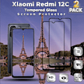 Pikkukuva 1 / 5: 2-Pack XIAOMI REDMI 12C Näytönsuoja - Karkaistu Lasi 9H - Super laatu 3D