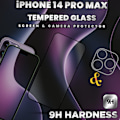 Miniatyrbild 2 av 5: 1-Pack iPhone 14 Pro Max-skärmskydd & 1-Pack linsskydd - 9H Glas