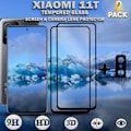 Miniatyrbillede 1 af 5: 2-Pack XIAOMI 11T Skærmbeskyttelse & 1-Pack linsebeskyttelse - Hærdet Glas 9H - Super kvalitet 3D