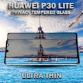 Miniatyrbild 4 av 6: 1-Pack Privacy Skärmskydd For Huawei P30 Lite - Härdat Glas 9H - Super Kvalitet 3D