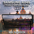 Miniatyrbild 5 av 6: 2-Pack Privacy Samsung A04S Skärmskydd & 1-Pack linsskydd - Härdat Glas 9H - Super kvalitet 3D