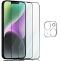 Miniatyrbild 1 av 7: 2-Pack ‏‏Iphone 14 Plus Skärmskydd & 1-Pack linsskydd - Härdat Glas 9H - Super kvalitet 3D