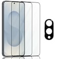 Miniatyrbillede 1 af 7: 2-Pack Samsung S25 Edge Skærmbeskyttelse & 1-Pack linsebeskyttelse - Hærdet Glas 9H - Super kvalitet 3D