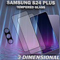 Miniatyrbillede 4 af 5: 2-Pack SAMSUNG S24 PLUS Skærmbeskyttelse & 1-Pack linsebeskyttelse - Hærdet Glas 9H - Super kvalitet 3D