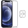 1-Pack Iphone 12 Skærmbeskyttelse & 1-Pack linsebeskyttelse - Hærdet Glas 9H - Super kvalitet 3D